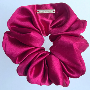 Oversized Red Silky Scrunchie