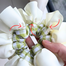 Load image into Gallery viewer, Oversized Green Gingham Scrunchie (Sample, Read Description)