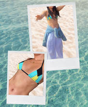 Load image into Gallery viewer, Bahamian Flag Triangle Bikini Top