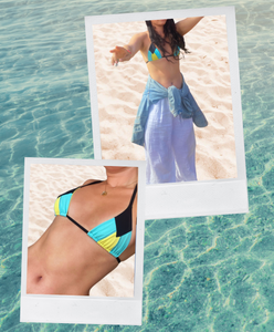 Bahamian Flag Triangle Bikini Top